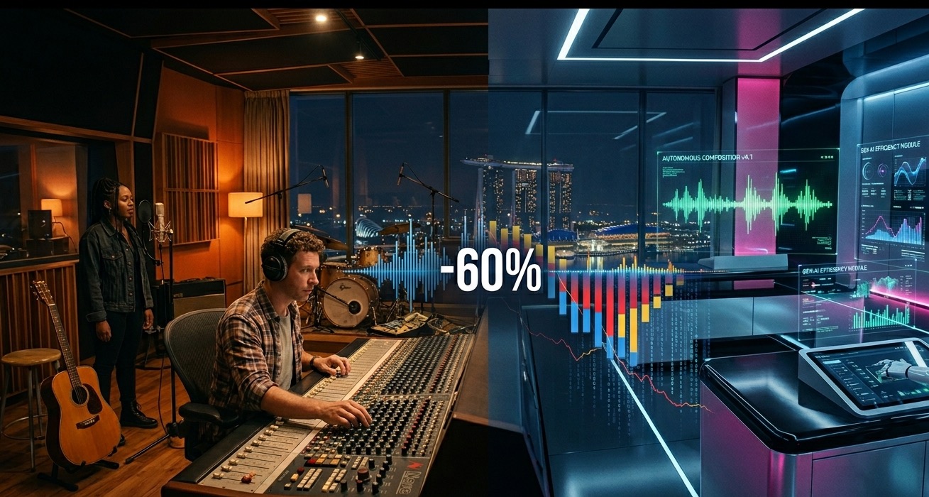 IA e musica: i budget crollano fino al 60%, ma cambia il futuro degli studi