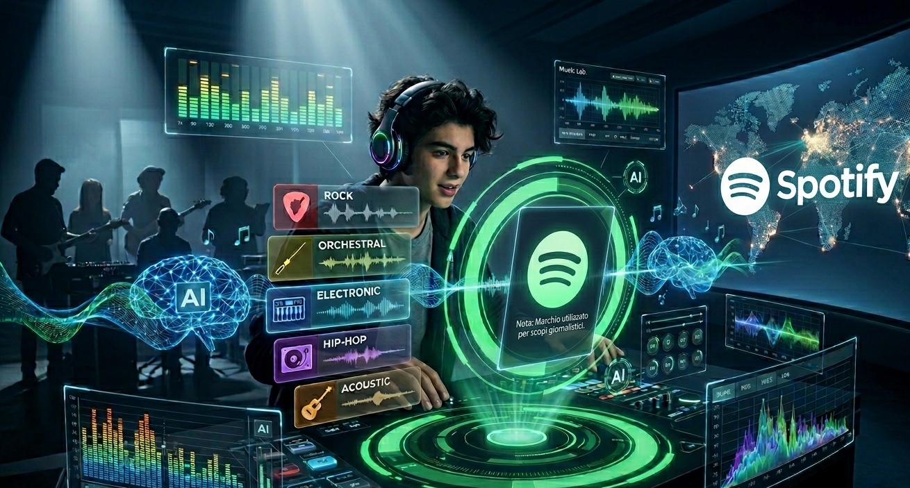 SPOTIFY PREPARA L'ERA DELLA MUSICA GENERATIVA: ARRIVANO COVER E REMIX AI UFFICIALI